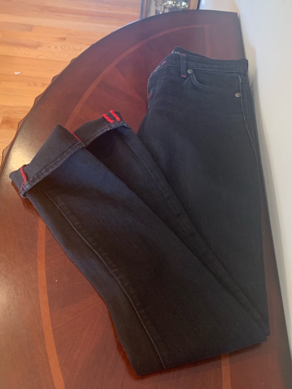 Rock & Republic Y2K Vintage Black Jeans with Red Stitch Accents Made in USA 🇺🇸 - Picture 4 of 14